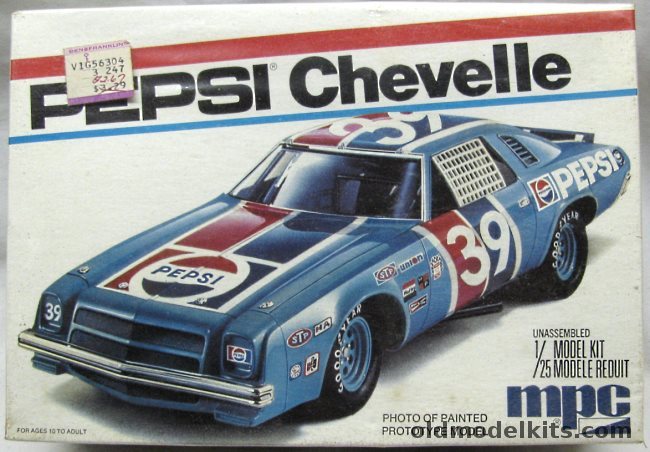 MPC 1/25 Chevrolet Chevelle Pepsi Stock Car, 1-1712 plastic model kit